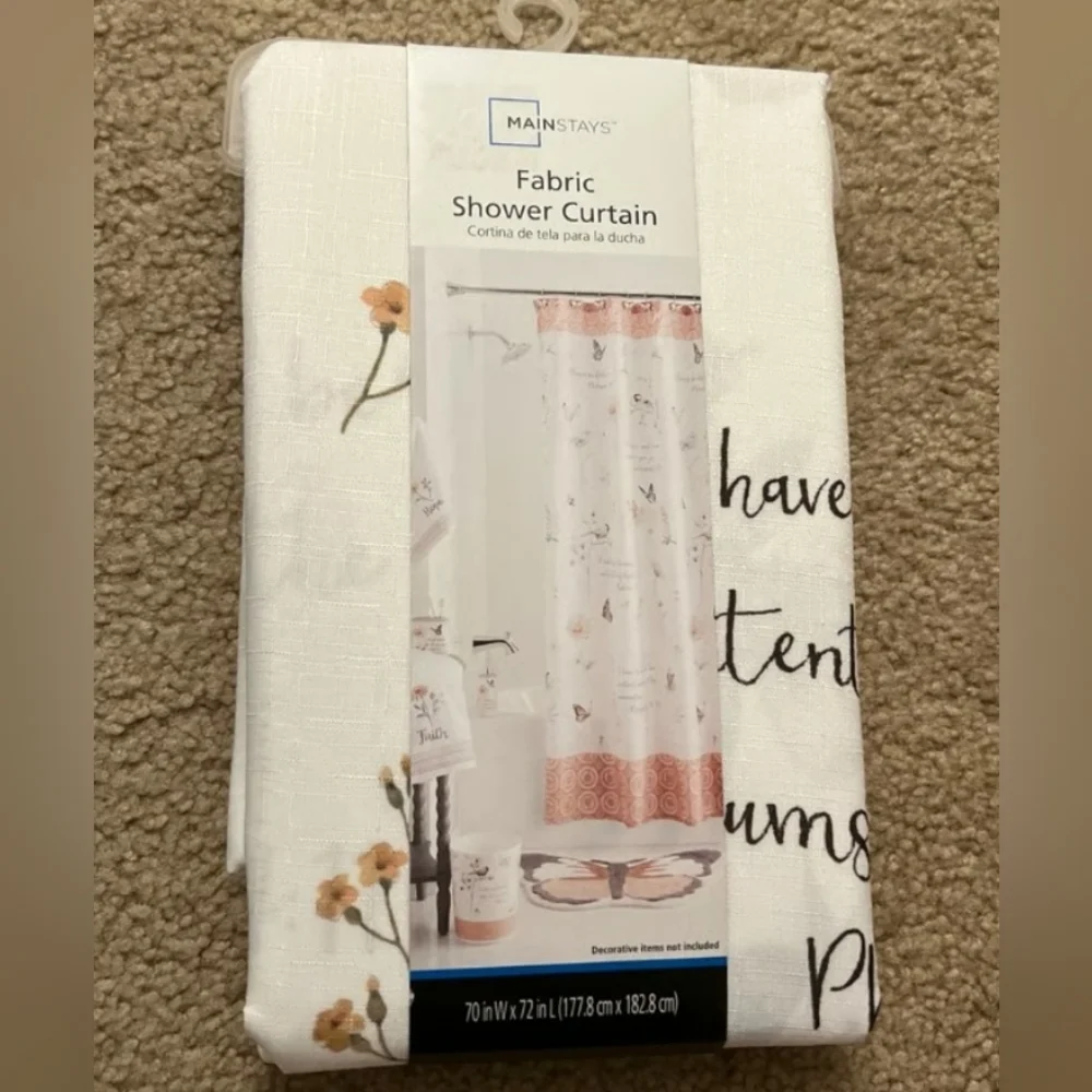 Mainstay Home Faithful Flowers Shower Curtain 70